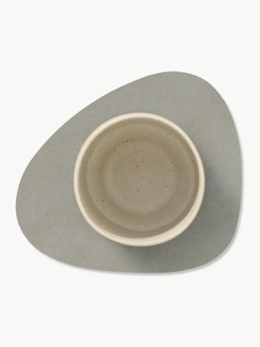 Lind DNA Posavasos asimétricos de cuero Curve, 4 uds.