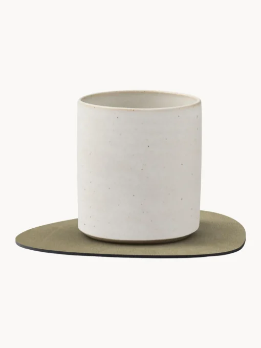 Lind DNA Posavasos asimétricos de cuero Curve, 4 uds.^ Posavasos|Vajillas Completas