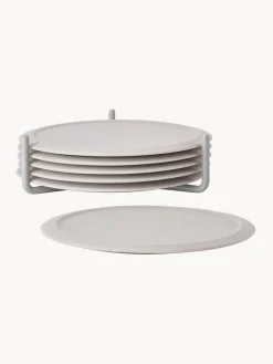 Zone Denmark Posavasos de silicona con soporte Plain, 6 uds.^ Posavasos|Vajillas Completas