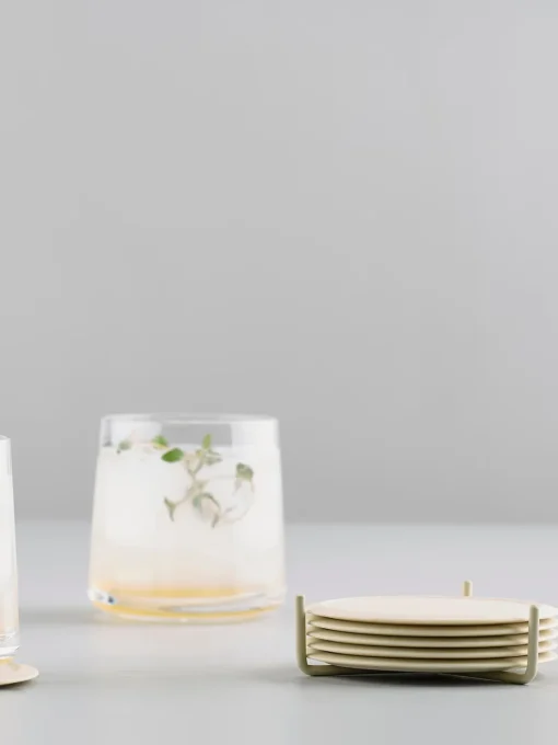 Zone Denmark Posavasos de silicona con soporte Plain, 6 uds.^ Posavasos|Vajillas Completas