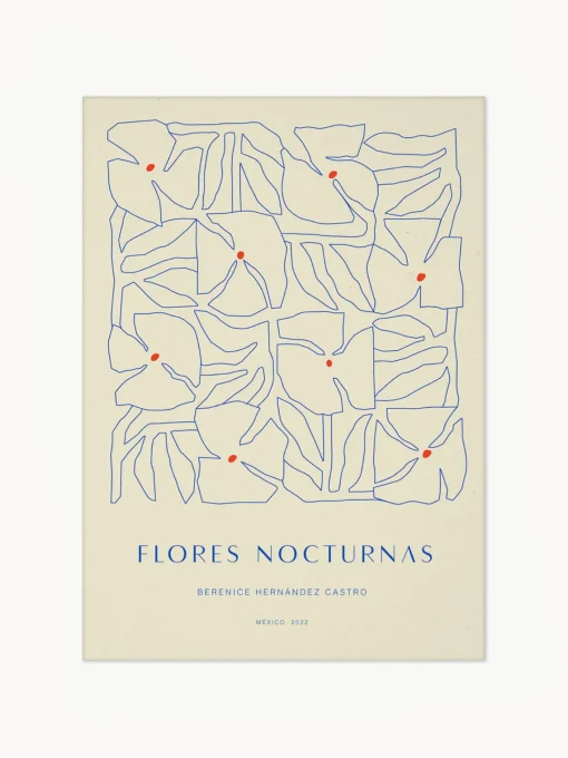 Paper Collective Póster Flores Nocturnas 01^ Pósters|Jarrones