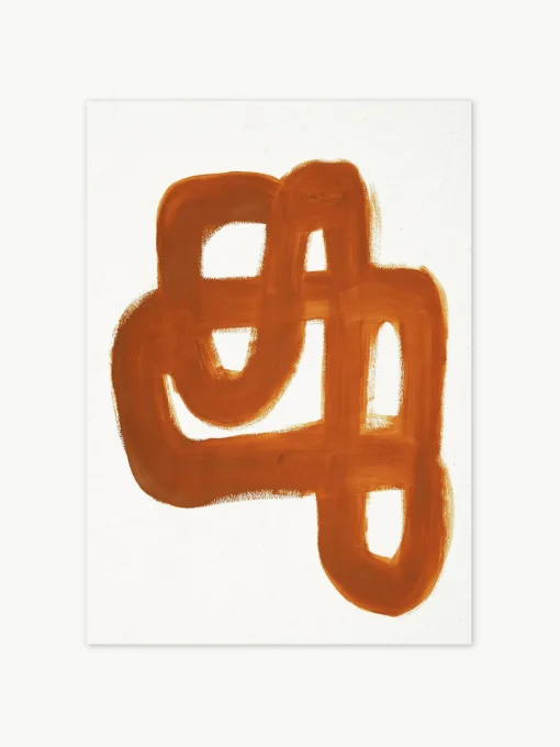 Paper Collective Póster Orange Brush^ Pósters|Jarrones