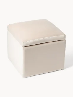 Westwing Collection Puf de terciopelo con espacio de almacenamiento Winou