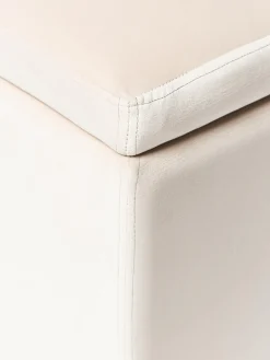 Westwing Collection Puf de terciopelo con espacio de almacenamiento Winou