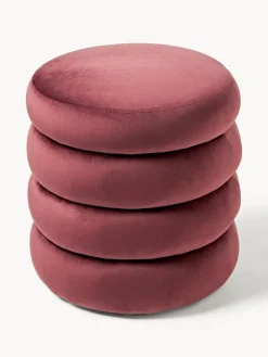 Westwing Collection Puf de terciopelo con espacio de almacenamiento Alto