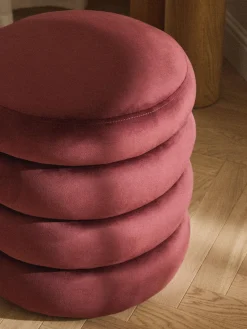 Westwing Collection Puf de terciopelo con espacio de almacenamiento Alto