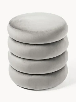 Westwing Collection Puf de terciopelo con espacio de almacenamiento Alto