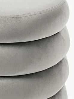 Westwing Collection Puf de terciopelo con espacio de almacenamiento Alto