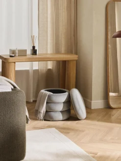 Westwing Collection Puf de terciopelo con espacio de almacenamiento Alto