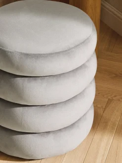 Westwing Collection Puf de terciopelo con espacio de almacenamiento Alto