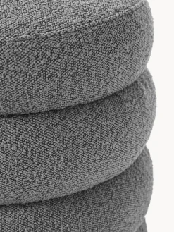 Westwing Collection Puf en tejido bouclé Alto