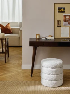 Westwing Collection Puf en tejido bouclé con espacio de almacenamiento Alto^ Pufs Y Otomanos