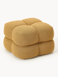 Westwing Collection Puf en tejido bouclé Ellie