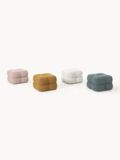 Westwing Collection Puf en tejido bouclé Ellie