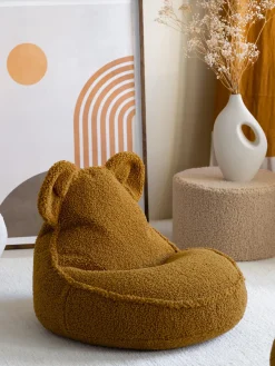 Wigiwama Puf infantil de borreguillo Bear^Niños Decoración Infantil|Puf Infantiles
