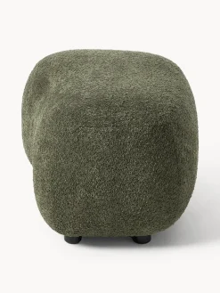 Westwing Collection Puf reposapiés de borreguillo bouclé Alba^ Reposapiés|Sofás