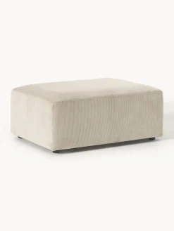 Westwing Collection Puf reposapiés de pana Melva, An 99 x F 72 cm^ Reposapiés|Sofás