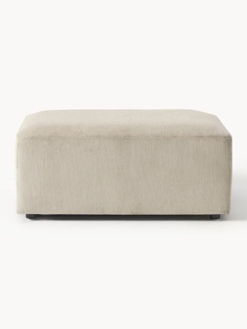 Westwing Collection Puf reposapiés de pana Melva, An 99 x F 72 cm^ Reposapiés|Sofás