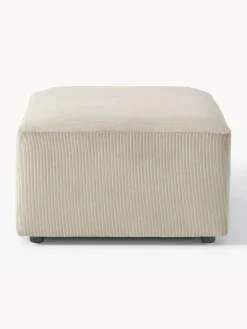 Westwing Collection Puf reposapiés de pana Melva, An 99 x F 72 cm^ Reposapiés|Sofás