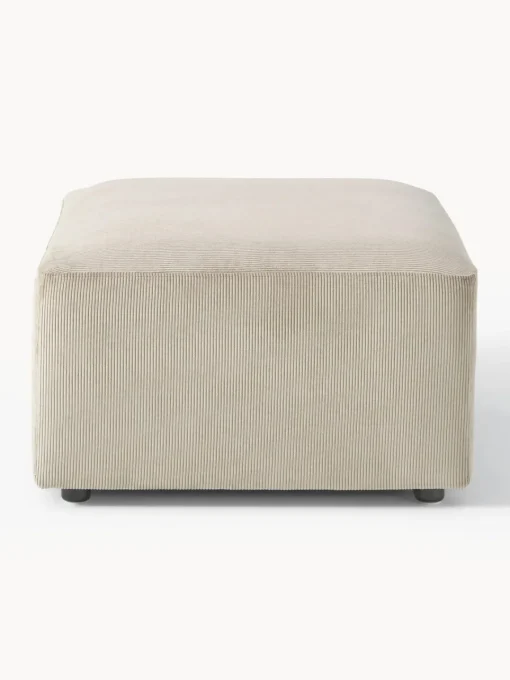 Westwing Collection Puf reposapiés de pana Melva, An 99 x F 72 cm^ Reposapiés|Sofás