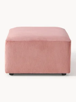Westwing Collection Puf reposapiés de pana Melva, An 99 x F 72 cm^ Reposapiés|Sofás