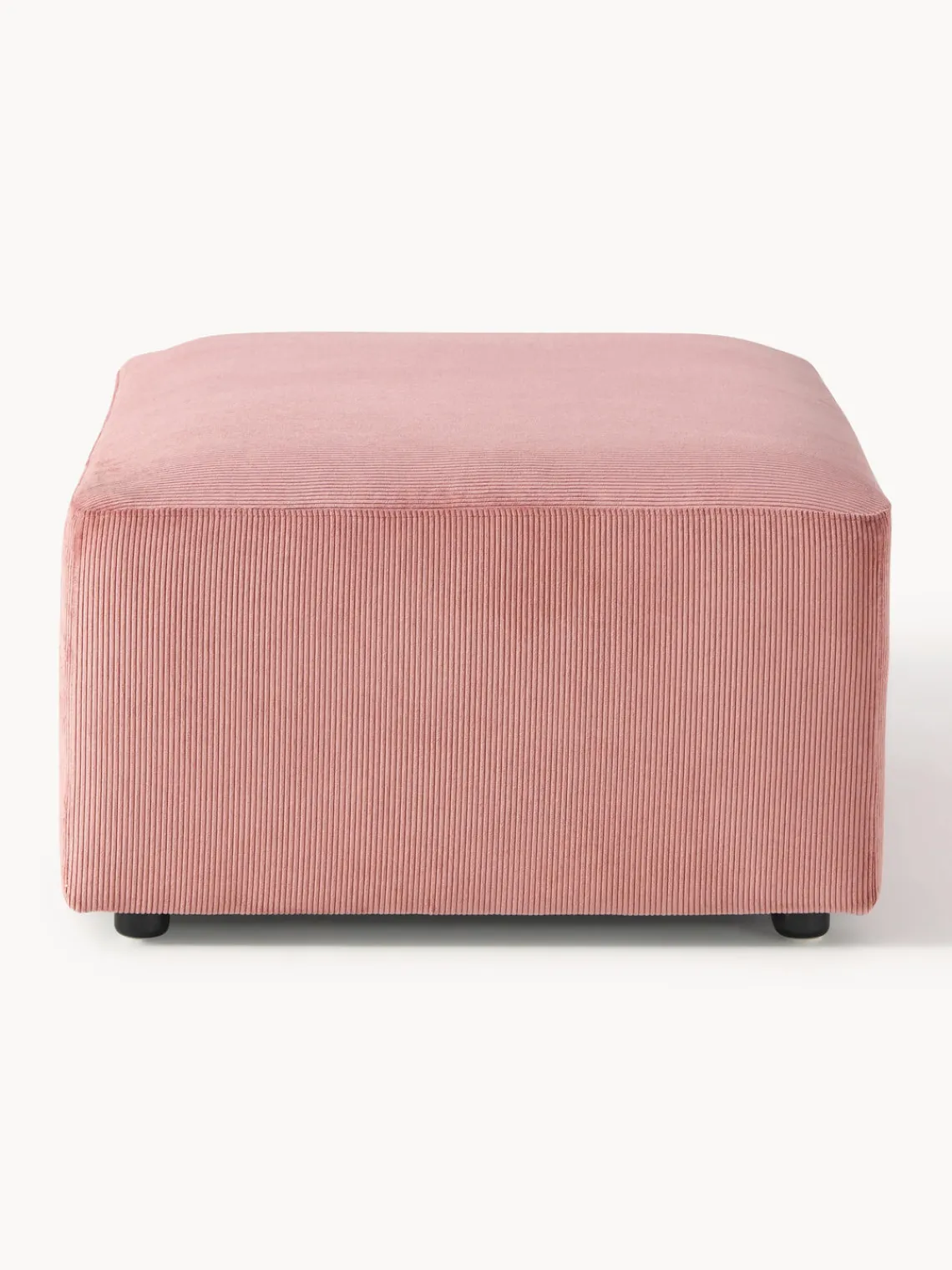 Westwing Collection Puf reposapiés de pana Melva, An 99 x F 72 cm^ Reposapiés|Sofás