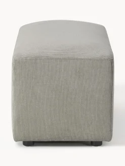 Westwing Collection Puf reposapiés de pana Melva, 99 x 42 cm