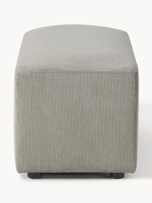 Westwing Collection Puf reposapiés de pana Melva, 99 x 42 cm