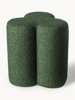 POLSPOTTEN Puf reposapiés en tejido bouclé Clover