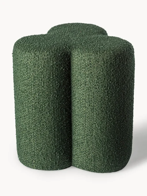 POLSPOTTEN Puf reposapiés en tejido bouclé Clover