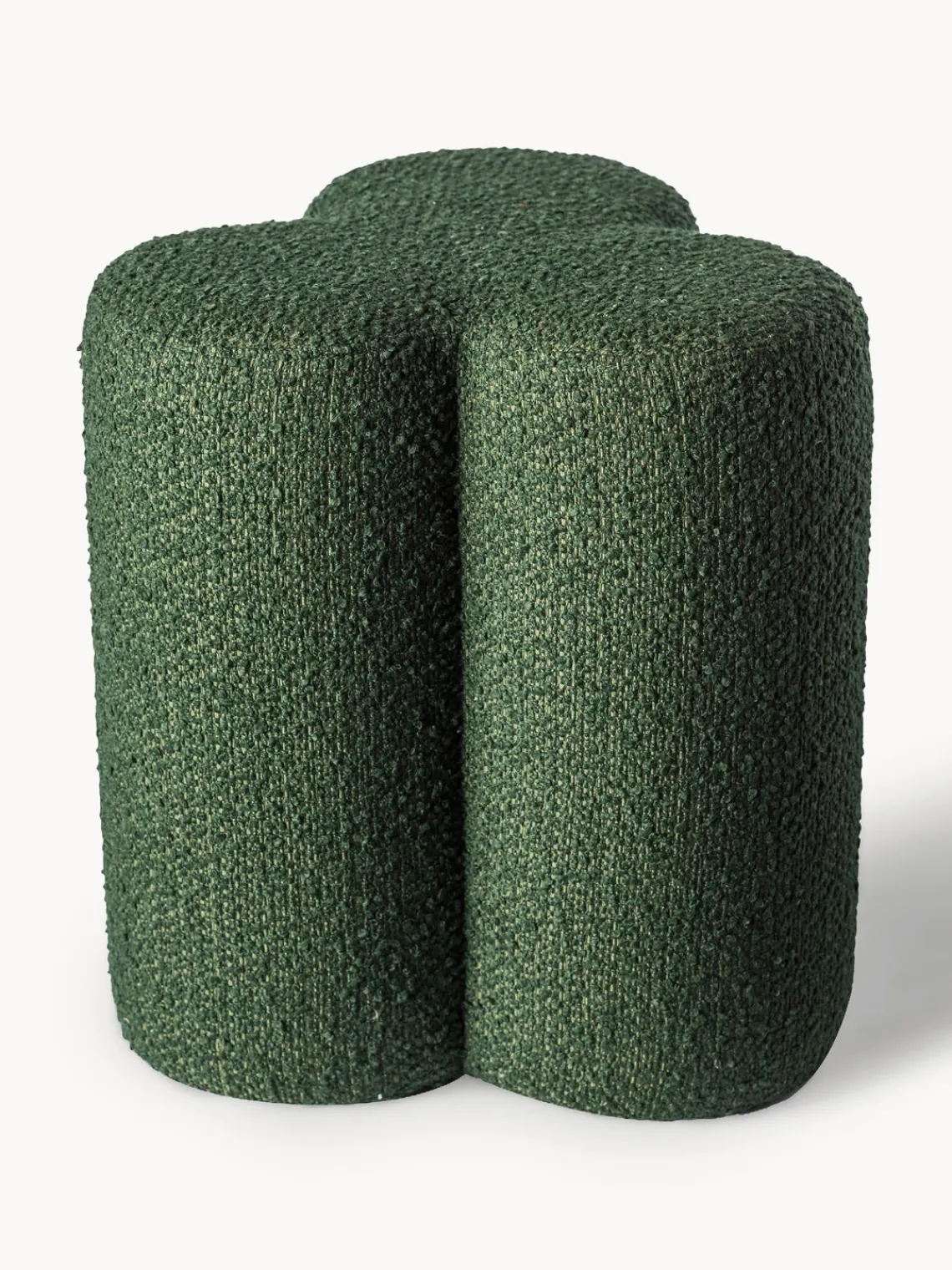 POLSPOTTEN Puf reposapiés en tejido bouclé Clover