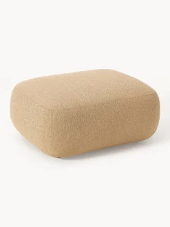 Westwing Collection Puf reposapiés en tejido bouclé Sofia