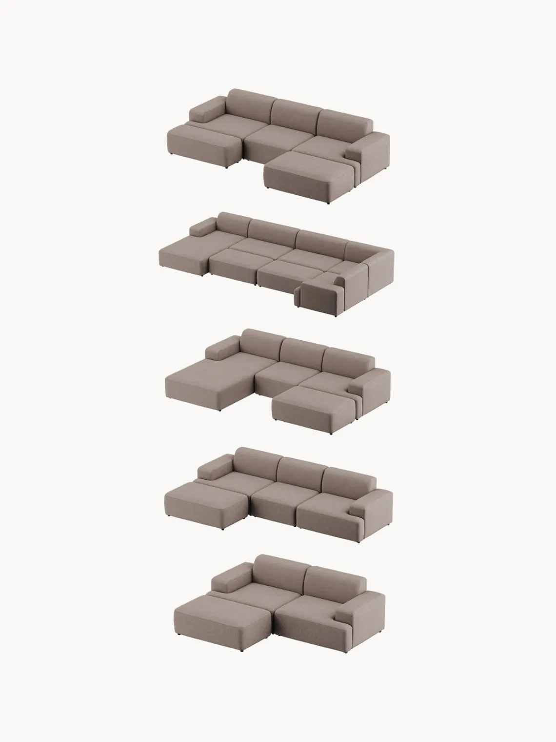 Westwing Collection Puf reposapiés grande Melva, 116 x 72 cm^ Reposapiés|Sofás