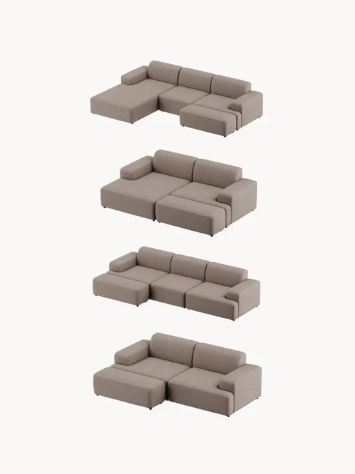 Westwing Collection Puf reposapiés grande Melva, 116 x 42 cm^ Reposapiés|Sofás