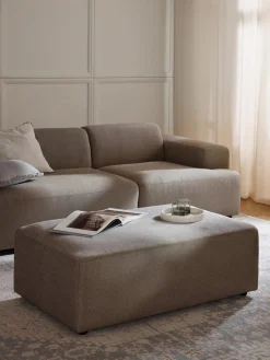 Westwing Collection Puf reposapiés grande Melva, 116 x 72 cm^ Reposapiés|Sofás