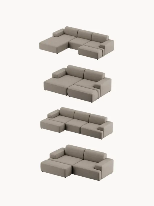 Westwing Collection Puf reposapiés grande Melva, 116 x 42 cm^ Reposapiés|Sofás