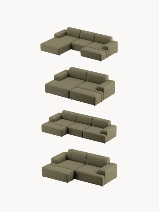 Westwing Collection Puf reposapiés grande Melva, 116 x 42 cm