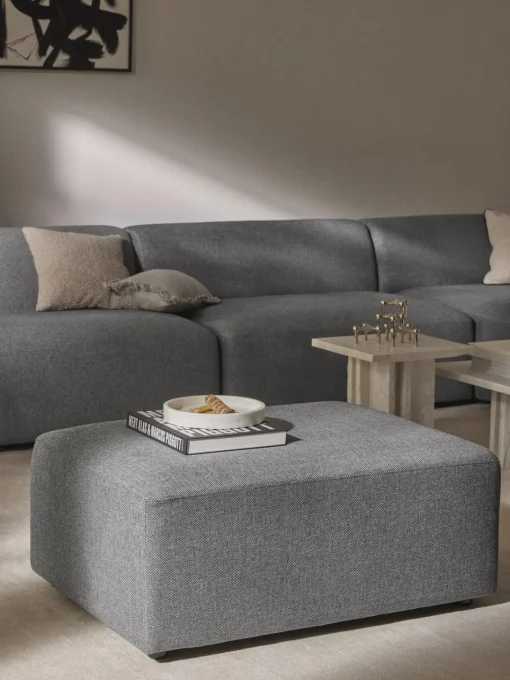 Westwing Collection Puf reposapiés Melva, 99 x 72 cm