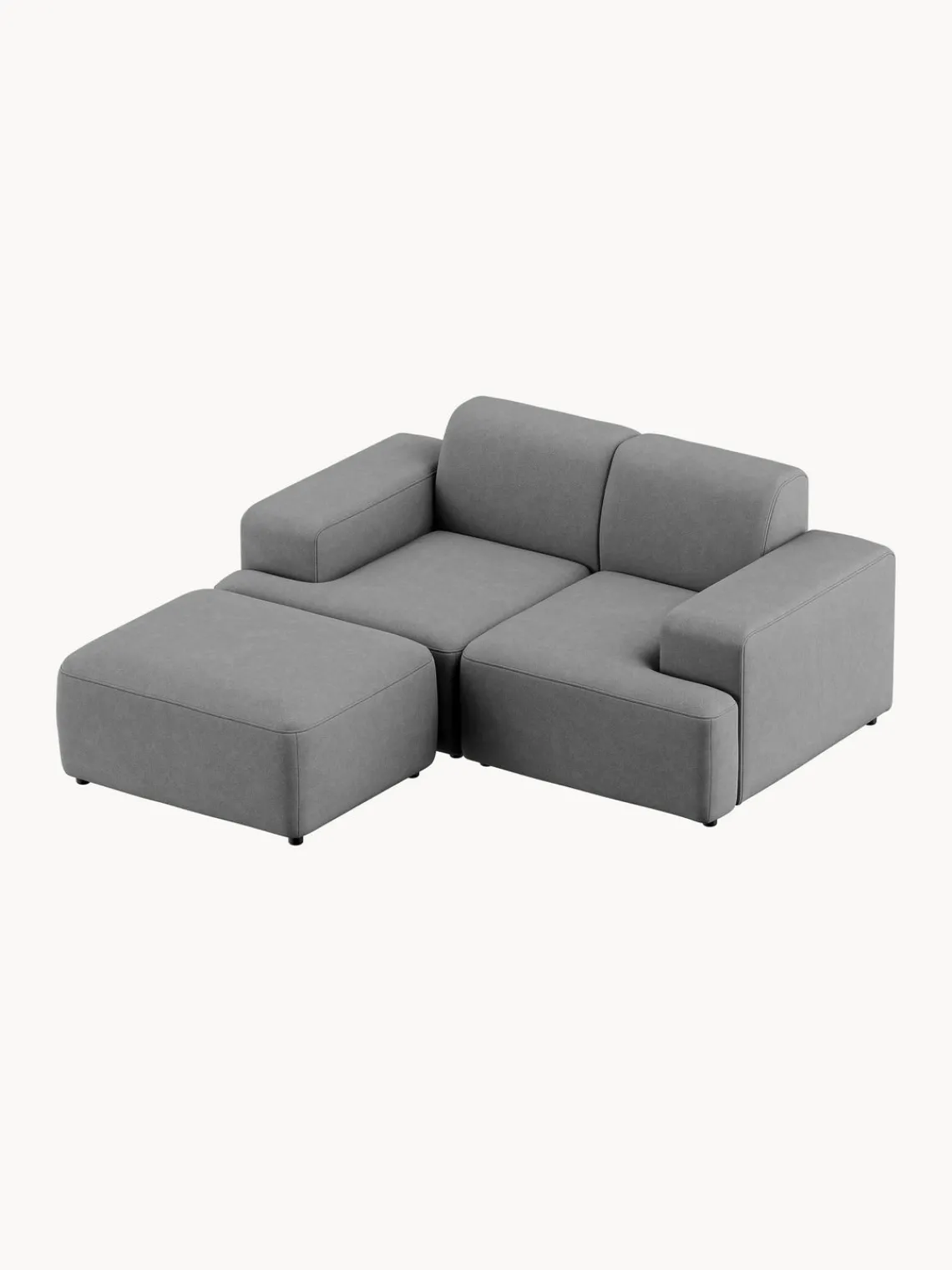 Westwing Collection Puf reposapiés Melva, 99 x 72 cm
