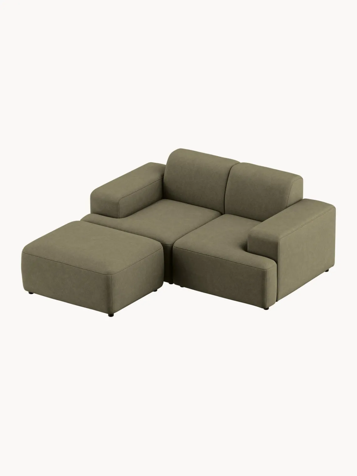 Westwing Collection Puf reposapiés Melva, 99 x 72 cm^ Reposapiés|Sofás