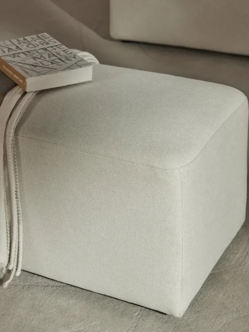 Westwing Collection Puf reposapiés Melva, 99 x 42 cm