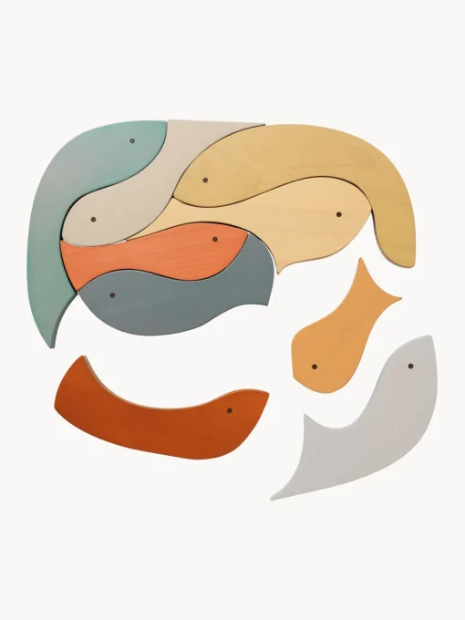 Ferm Living Kids Puzzle de madera de haya Shoal^Niños Juguetes A Partir De 1 Año|Juguetes Y Peluches