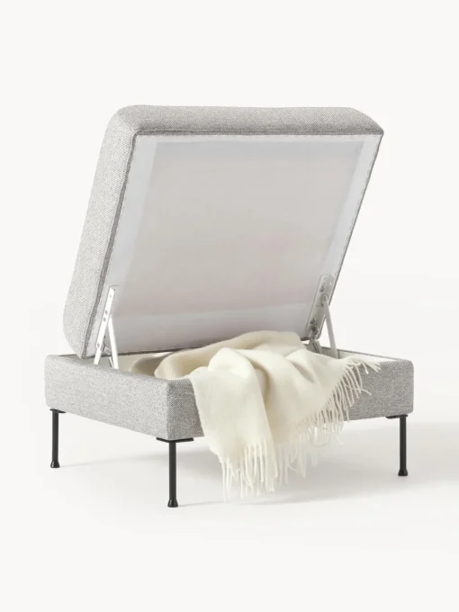 Westwing Collection Reposapiés puf con espacio de almacenamiento Cucita^ Reposapiés|Sofás