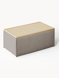 Westwing Collection Reposapiés puf con espacio de almacenamiento Lennon^ Reposapiés|Sofás