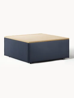 Westwing Collection Reposapiés puf con espacio de almacenamiento Lennon^ Reposapiés|Sofás