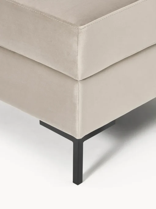 Westwing Collection Reposapiés puf de terciopelo con espacio de almacenamiento Luna^ Reposapiés|Sofás