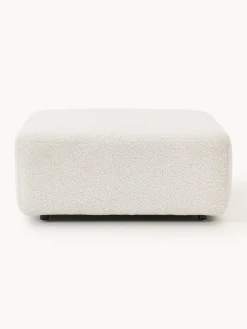 Westwing Collection Reposapiés puf en tejido bouclé Anton