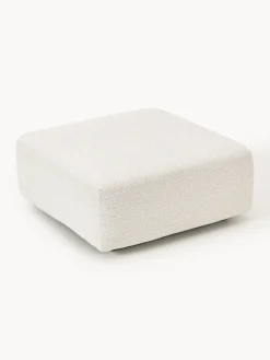 Westwing Collection Reposapiés puf en tejido bouclé Anton