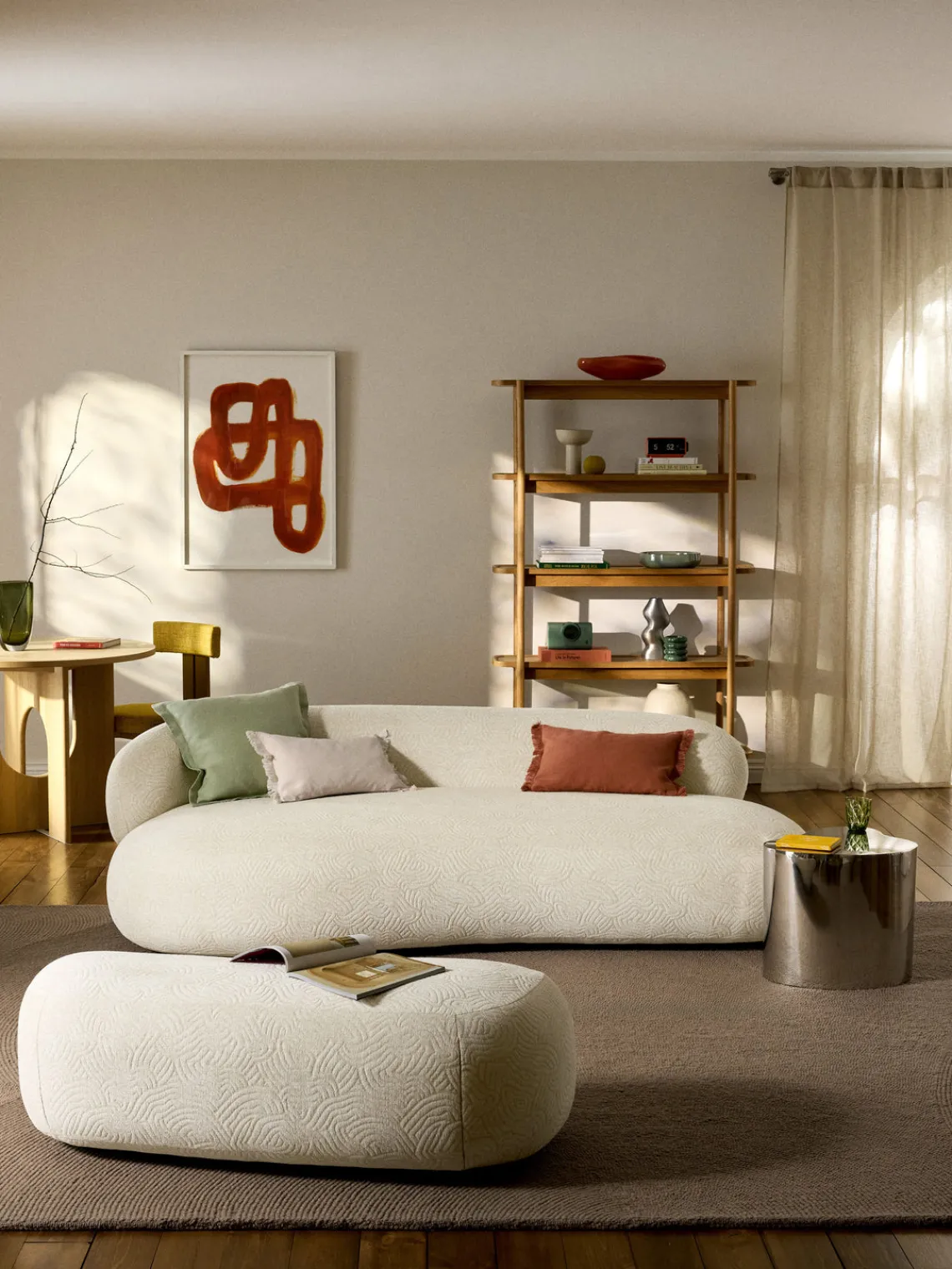 Westwing Collection Reposapiés puf grande Alba