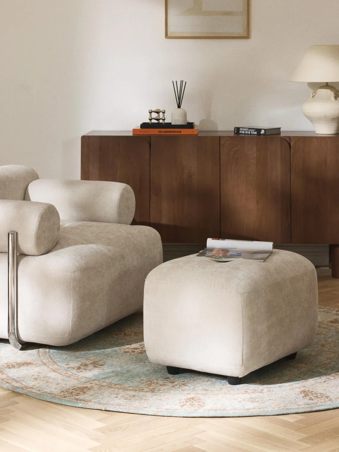 Westwing Collection Reposapiés puf Stella